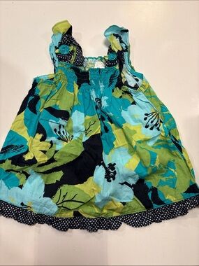 Baby Turquoise & Lime Floral Sundress